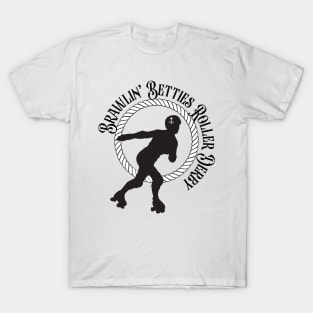 Brawlin' Betties Roller Derby - Black Logo T-Shirt